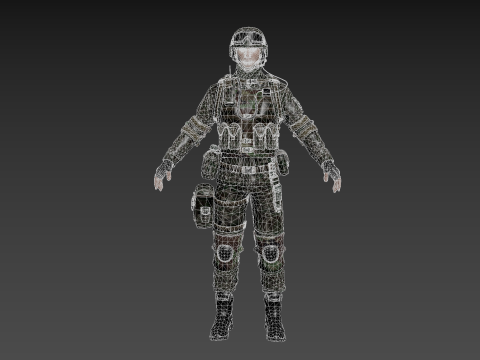 Chinese Soldier Special Forces Military 3D मॉडल