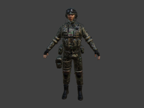 Chinese Soldier Special Forces Military 3D मॉडल