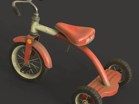 Old Tricycle Model 3D