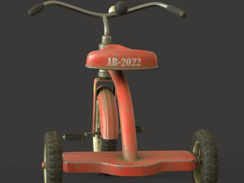 Old Tricycle 3D Model