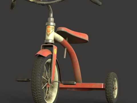 Old Tricycle 3D Model