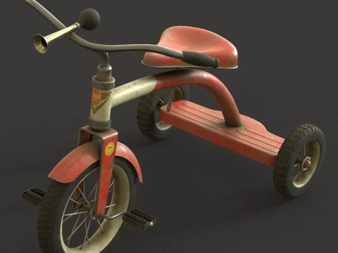 Old Tricycle 3D Model