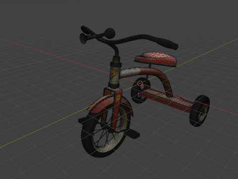 Old Tricycle 3D Model