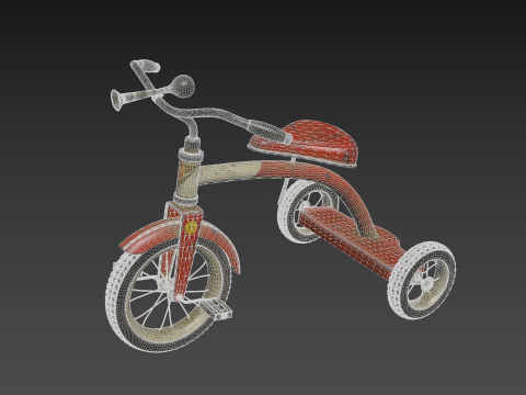 Old Tricycle 3D Model
