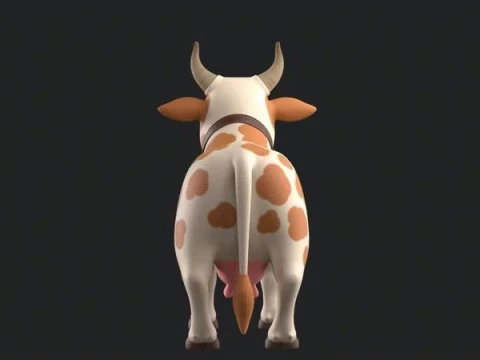 Cartoon Cow 3D Model