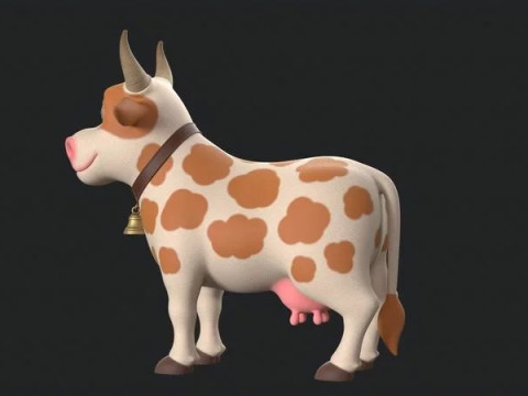 Cartoon Cow 3D 모델