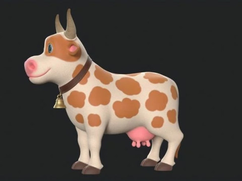 Cartoon Cow 3D 모델