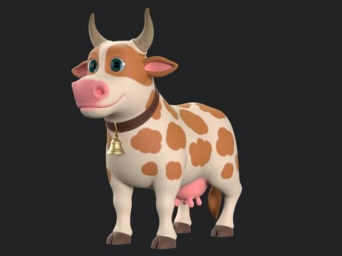 Cartoon Cow 3D 모델