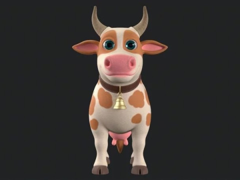 Cartoon Cow 3D 모델