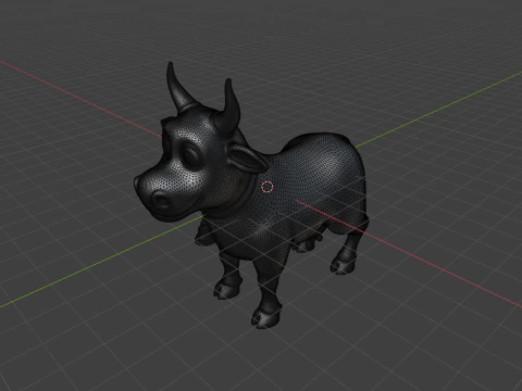 Cartoon Cow 3D Model