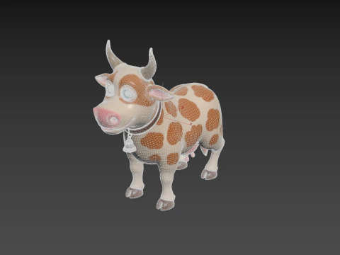 Cartoon Cow 3D Model
