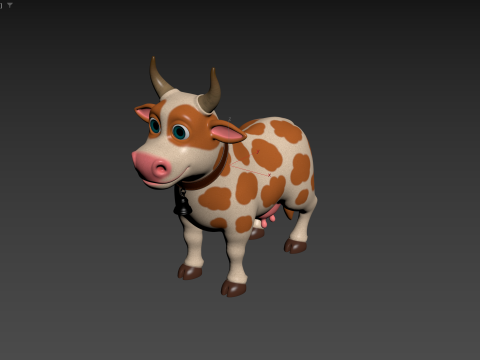Cartoon Cow 3D 모델