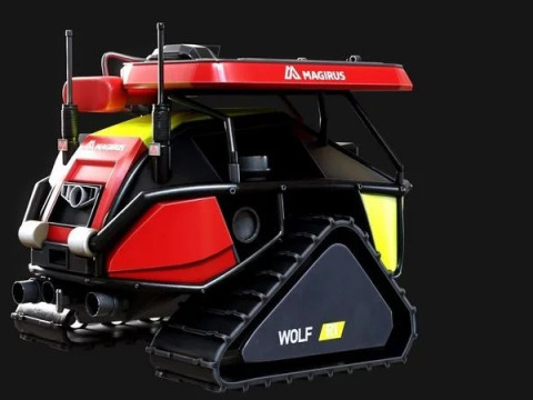 Magirus Wolf R1 소방 소방 로봇 차량 3D 모델