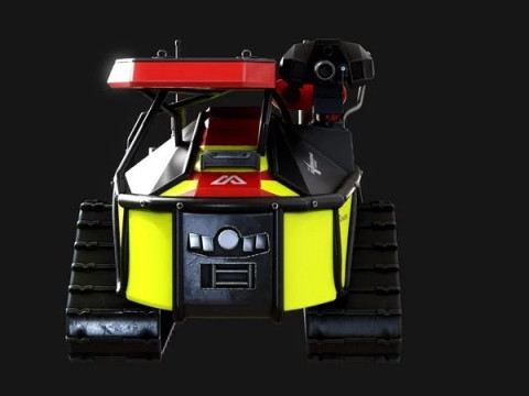 Magirus Wolf R1 소방 소방 로봇 차량 3D 모델