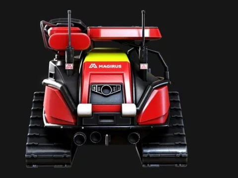 Magirus Wolf R1 Firefighting Fire Robot vehicle 3D Model