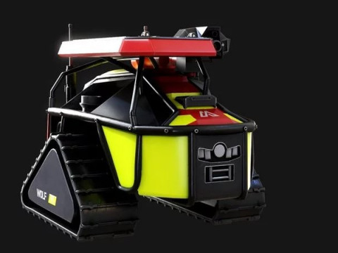 Magirus Wolf R1 소방 소방 로봇 차량 3D 모델