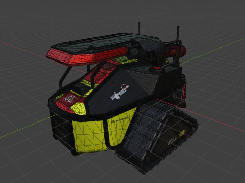 Magirus Wolf R1 Firefighting Fire Robot vehicle 3D Model