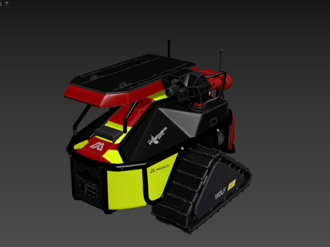 Magirus Wolf R1 소방 소방 로봇 차량 3D 모델