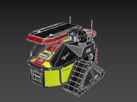 Magirus Wolf R1 소방 소방 로봇 차량 3D 모델
