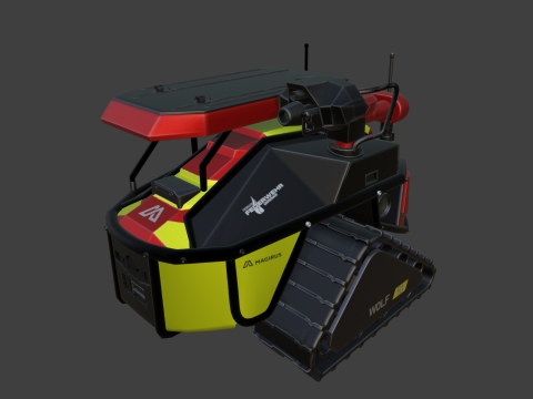 Magirus Wolf R1 소방 소방 로봇 차량 3D 모델
