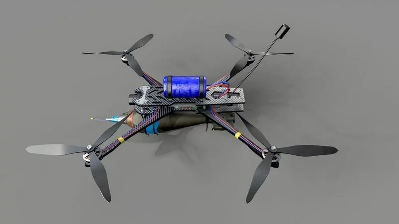 FPV KAMIKAZE DRONE 3D Model .c4d .max .obj .3ds .fbx .stl .blend 