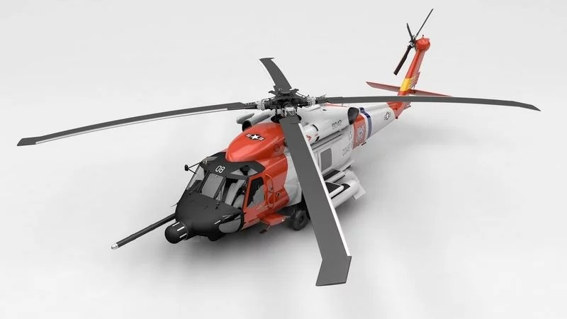 SH-60 Sea Hawk Coast Guard 3D Модель .c4d .max .obj .3ds .fbx .stl .blend