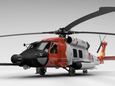 SH-60 Sea Hawk Coast Guard 3D Модель