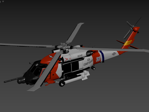 SH-60 Sea Hawk Coast Guard 3D Модель