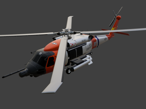 SH-60 Sea Hawk Coast Guard 3D Модель
