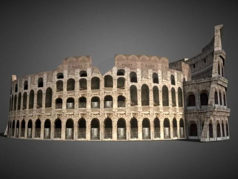 Roman Colosseum Ruins 3D Модель