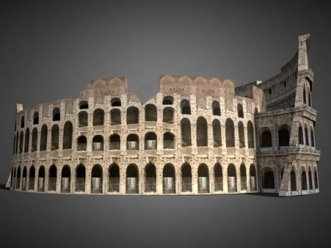 Roman Colosseum Ruins 3D Model
