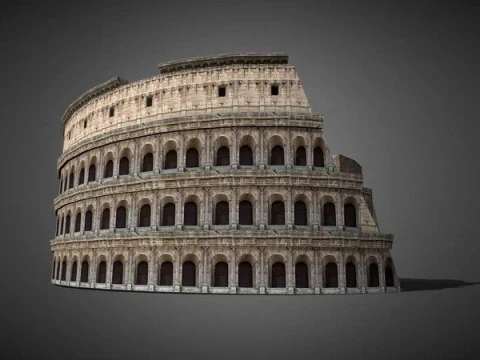 Roman Colosseum Ruins 3D Model