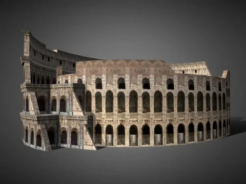 Roman Colosseum Ruins 3D Model