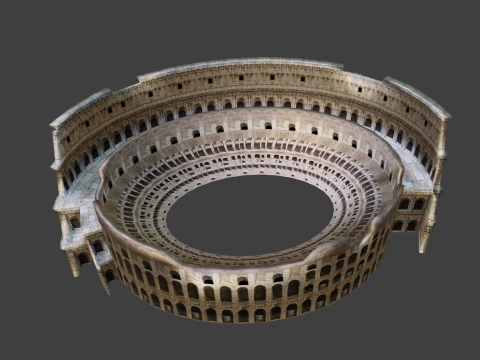 Roman Colosseum Ruins 3D Model