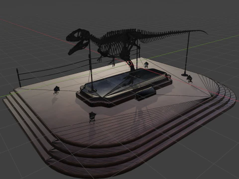 Carcharodontosaurus Skeleton 3D Model