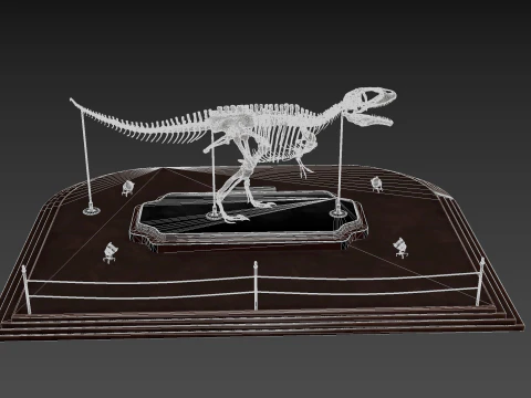 Carcharodontosaurus Skeleton 3D Model