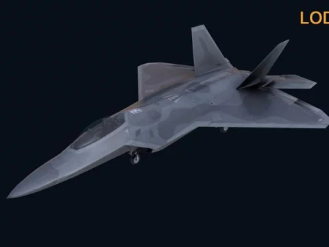 Aircraft F22 3D Model