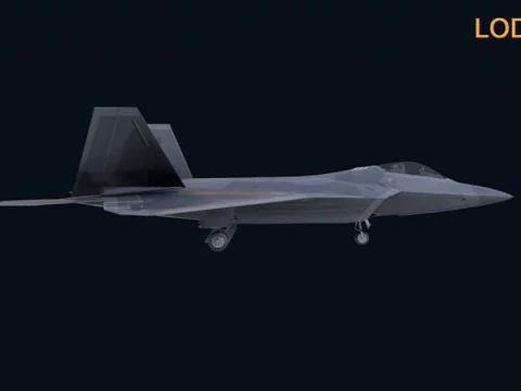 Aircraft F22 3D Model