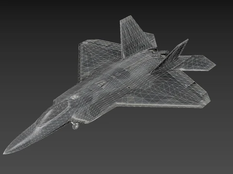 Aircraft F22 3D Model