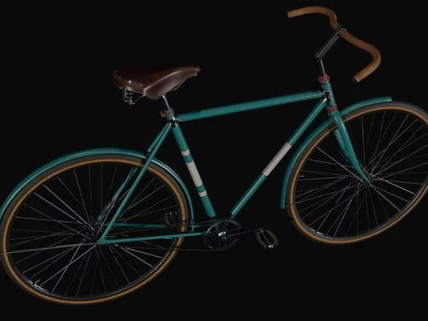 自行车复古 3D 模型