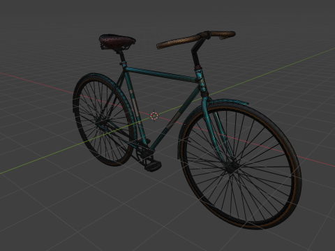 自行车复古 3D 模型