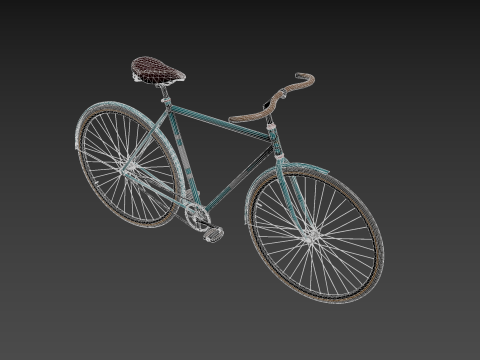 自行车复古 3D 模型