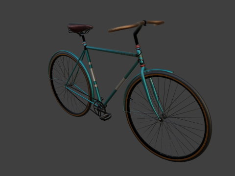 自行车复古 3D 模型
