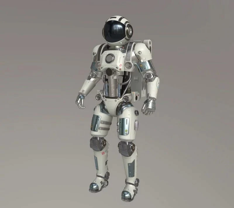 Astronaut Robot 3D Model .c4d .max .obj .3ds .fbx .stl .blend 