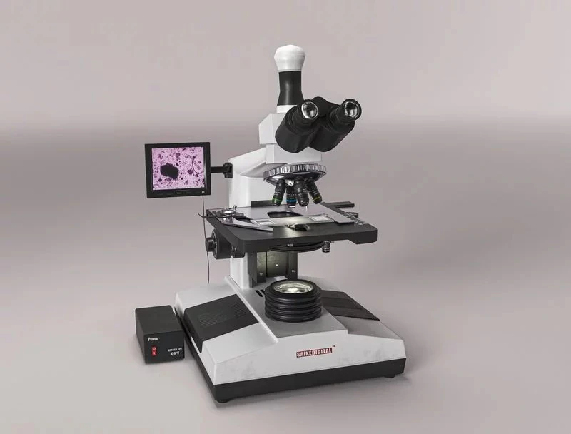 Laboratory Microscope 3D Model .c4d .max .obj .3ds .fbx .stl .blend 