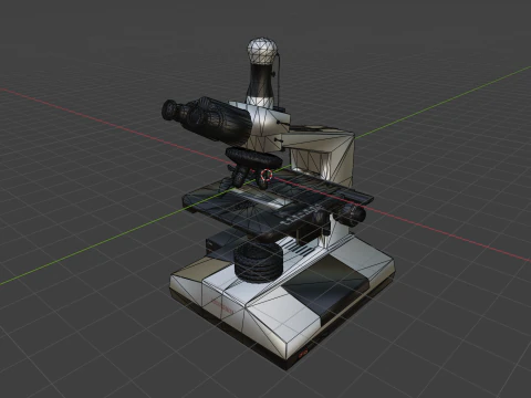 Laboratory Microscope 3D Model
