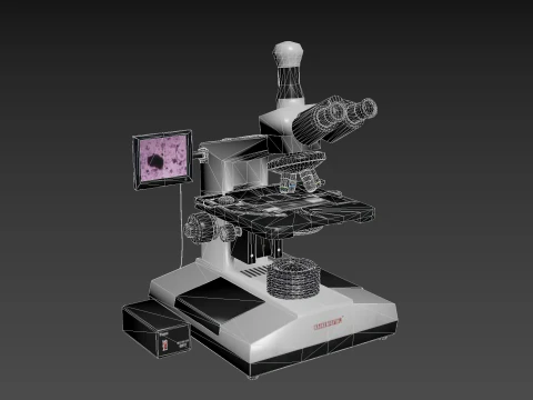Laboratory Microscope 3D Model