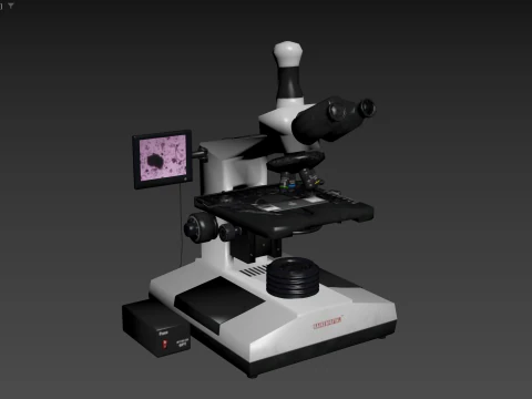 Laboratory Microscope 3D Model