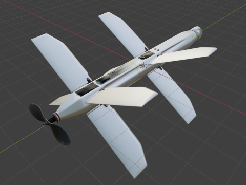 Loitering munition Lancet drone 3D Modell