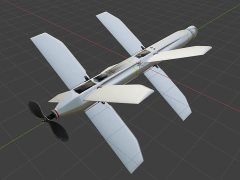 Loitering munition Lancet drone 3D Model